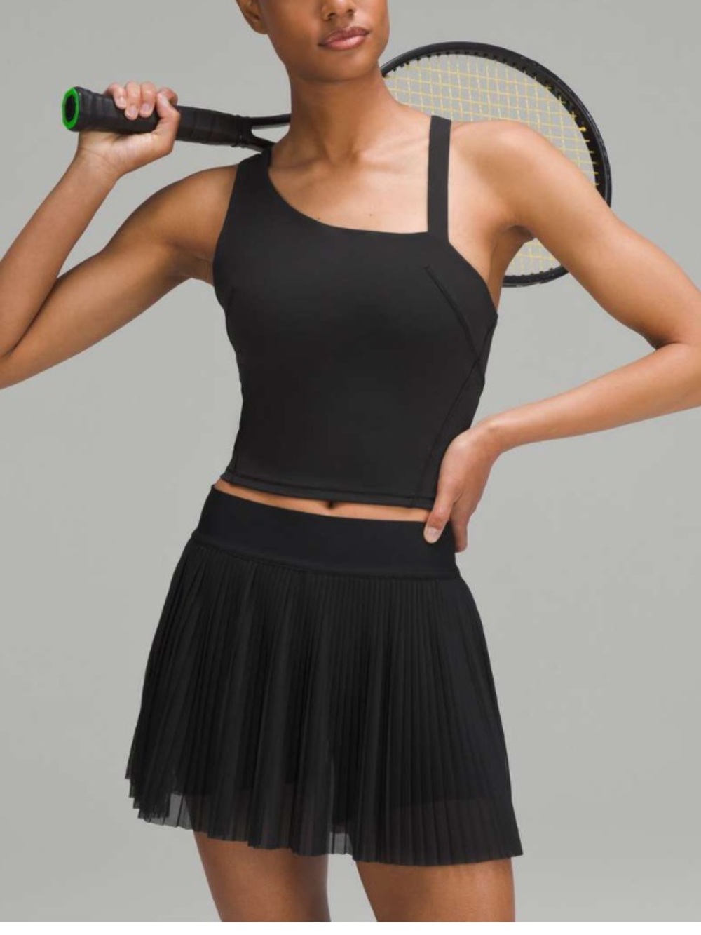 Lululemon Everlux Asymmetrical Tennis Tank Top Black